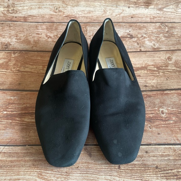 Jimmy Choo woman Black Suede Jaida Smoking  Size 37.5 usa 6.5 - Picture 3 of 16